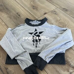Rebel Athletic Gray Long Sleeve Kids Tee